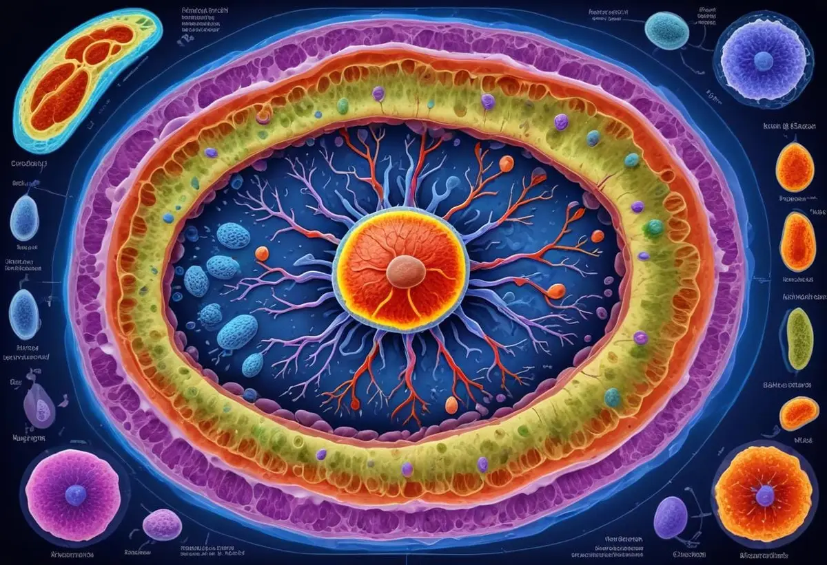 Så fungerar den eukaryota cellens uppbyggnad illustration
