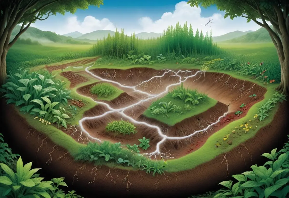 Så kul är kvävets kretslopp i naturen illustration